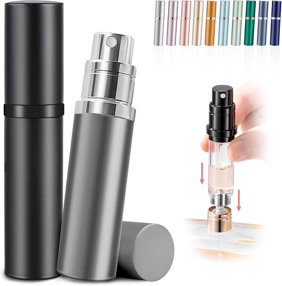 ★アトマイザ- 詰め替え AsaNana 香水 携帯 補充 スプレー プシュ 黒 Amazon.co.jp: アトマイザー 【anan掲載・21カラー展開・ワンタッチ